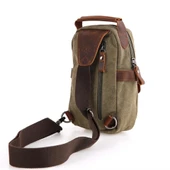 Ççs 51396 Kanvas Omuz Askılı Çapraz Çanta Yeşil thumbnail 3