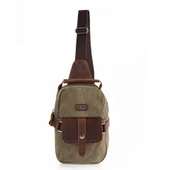 Ççs 51396 Kanvas Omuz Askılı Çapraz Çanta Yeşil thumbnail 1