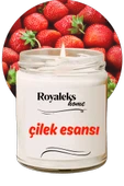 Doğal Özel Seri Kokulu Dekoratif Kavanoz Mum 210 cc - Çilek Esansı - RYL thumbnail 1