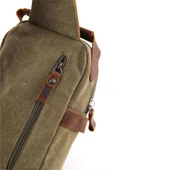 Ççs 51396 Kanvas Omuz Askılı Çapraz Çanta Yeşil thumbnail 4