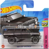Hot Wheels - 1988 Jeep Wagoneer - Hw: The ´80S 5/10 - Hkj63 - Short Card - Arazi Aracı - Siyah Metal thumbnail 1