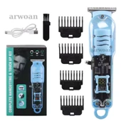 arwoan t09 profesyonel saç sakal düzeltici berber kesimi tıraş elektrikli tıraş makinesi - 7