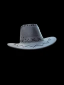 çocuk kovboy şapka unisex model nubuk 54 cm füme - 1