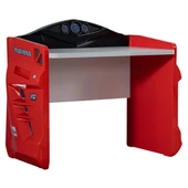 Çocuk Odası - Merso Arabalı Yatak - Sport 3 Kapılı Dolap, Masa - Kırmızı - 3