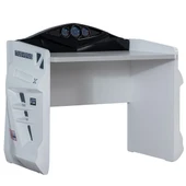 Çocuk Odası - Jaguar Arabalı Yatak, Sports 3 Kapılı Dolap, Masa, Şifonyer, Kitaplık - Beyaz - 6