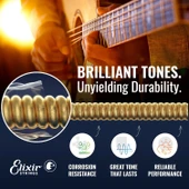 Elixir 16002 Nanoweb Phosphor Bronze Akustik Gitar Teli (10-47) - 4