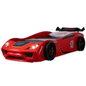 Çocuk Odası - Vento Arabalı Yatak - Sport 3 Kapılı Dolap, Masa - Kırmızı - 2