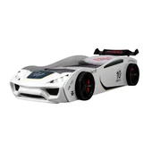 Çocuk Odası - Vento Arabalı Yatak - Sport 3 Kapılı Dolap, Masa - Beyaz - 2