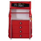 Çocuk Odası - Audi Koltuklu Arabalı Yatak - Sport 3 Kapılı Dolap, Şifonyer - Kırmızı thumbnail 3