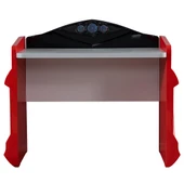 Çocuk Odası - Vento Arabalı Yatak - Sport 3 Kapılı Dolap, Masa - Kırmızı - 4