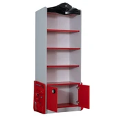 Çocuk Odası - Mercedes Arabalı Yatak - Sport 3 Kapılı Dolap, Masa, Şifonyer, Kitaplık - Kırmızı - 3