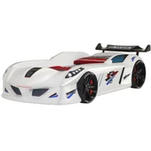 Çocuk Odası - Vento Arabalı Yatak - Sport 3 Kapılı Dolap, Masa, Şifonyer - Beyaz - 2