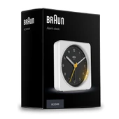 Braun BC03WB Beyaz-Siyah Klasik Seyahat Analog Alarmlı Masa Saati thumbnail 6