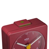 Braun BC02R Kırmızı Klasik Seyahat Analog Alarmlı Masa Saati thumbnail 4
