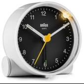 Braun BC01WB Beyaz-Siyah Klasik Analog Alarmı Masa Saati thumbnail 2
