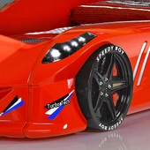 Arabalı Yatak, Jaguar Rüzgarlıklı Arabalı Yatak - Kırmızı thumbnail 4