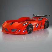 Arabalı Yatak, Jaguar Rüzgarlıklı Arabalı Yatak - Kırmızı thumbnail 1