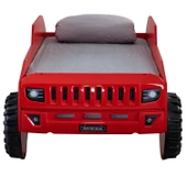 Arabalı Yatak, Jeep Arabalı Yatak - Kırmızı - 3