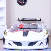 Arabalı Yatak, Jaguar Arabalı Yatak Rüzgarlıklı Beyaz thumbnail 4