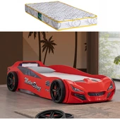 Arabalı Yatak, V-sport Arabalı Yatak - Kırmızı 1 Adet Comfort Yatak - 1