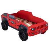 Arabalı Yatak, Jeep Arabalı Yatak - Kırmızı - 6