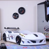 Arabalı Yatak, Jaguar Rüzgarlıklı Arabalı Yatak - Beyaz 1 Adet Comfort Yatak thumbnail 2