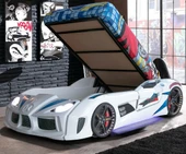 Arabalı Yatak, Audi Bazalı Kapıları Açılabilen Koltuklu Full Ledli Arabalı Yatak thumbnail 1