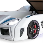 Arabalı Yatak, Audi Bazalı Kapıları Açılabilen Koltuklu Full Ledli Arabalı Yatak thumbnail 3