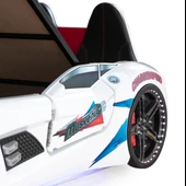 Arabalı Yatak, Audi Bazalı Kapıları Açılabilen Koltuklu Full Ledli Arabalı Yatak thumbnail 4