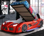 Arabalı Yatak, Audi Bazalı Kapıları Açılabilen Koltuklu Full Ledli Arabalı Yatak thumbnail 5