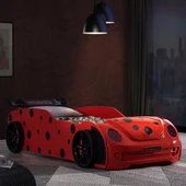 Arabalı Yatak, Ladybird Ledli Arabalı Yatak - Kırmızı - 2