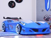 Arabalı Yatak, Jaguar Rüzgarlıklı Full Ledli Arabalı Yatak - Mavi thumbnail 4