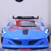 Arabalı Yatak, Jaguar Rüzgarlıklı Arabalı Yatak - Mavi 1 Adet Comfort Yatak - 3