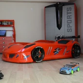 Arabalı Yatak, Jaguar Rüzgarlıklı Arabalı Yatak - Kırmızı thumbnail 2