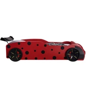Arabalı Yatak, Ladybird Ledli Arabalı Yatak - Kırmızı - 6
