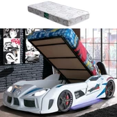 Arabalı Yatak, Audi Bazalı Koltuklu Full Ledli Arabalı Yatak +1 Adet Comfort Yatak thumbnail 5