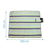 Piknik Kamp Örtüsü - Su Geçirmez - Madfox Skyloft - Blue Stripe - 546254 thumbnail 4
