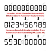 Cama Vantuzlu Oto Araç içi Telefon Numaratör,Telefon No Gösterici Beyaz-Yeşil YDNMR026 - 3