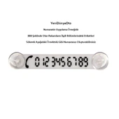 Cama Vantuzlu Oto Araç içi Telefon Numaratör,Telefon No Gösterici , Beyaz-Siyah YDNMR025 - 2