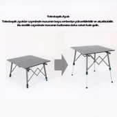 Katlanabilir Alüminyum Kamp Masası - Akordion - Madfox Skylite - Siyah - 546249 thumbnail 3