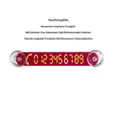 Cama Vantuzlu Oto Araç içi Telefon Numaratör,Telefon No Gösterici Sarı-Kırmızı YDNMR028 - 2