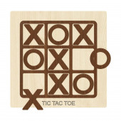 Ahşap Zeka ve Strateji Oyunu Seti 6 lı, Dama+3 Taş+9 Taş+Bihar+Surakarta ve Tic-Tac-Toe - 2