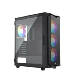 PowerBoost PB-P521B 750w 80+ Bronze USB 3.0 ATX Mesh RGB fan siyah Kasa - 2