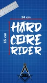 Hardcore Rıder Araba-motosiklet Sticker 15x14cm Beyaz Renk - 2