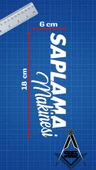 Saplama Makinesi Jdm Yazı Araba-motosiklet Cam Etiket Sticker 18x6cm Beyaz Renk - 3