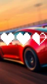 Pixel Art Kalp JDM Araba-Motosiklet Cam Etiket Sticker 20x5,6cm Beyaz Renk - 1