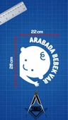Arabada Bebek Var Araba Cam Sticker 24x28cm Tek Elli - 2