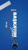 Başkayım Sana Yazı JDM Araba Motosiklet Cam Etiket Sticker 19x4,5cm Beyaz Renk - 2