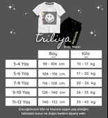Triliya Pamuklu Unisex Çocuk Kapri Takımı (Cepli & Kordonlu, 3-12 Yaş) TRL-25 - 7