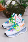 Guja Karsu Rahat Esnek Özel Tasarım Renkli Bağcuklı Sneaker Kadın Ayakkabı thumbnail 9